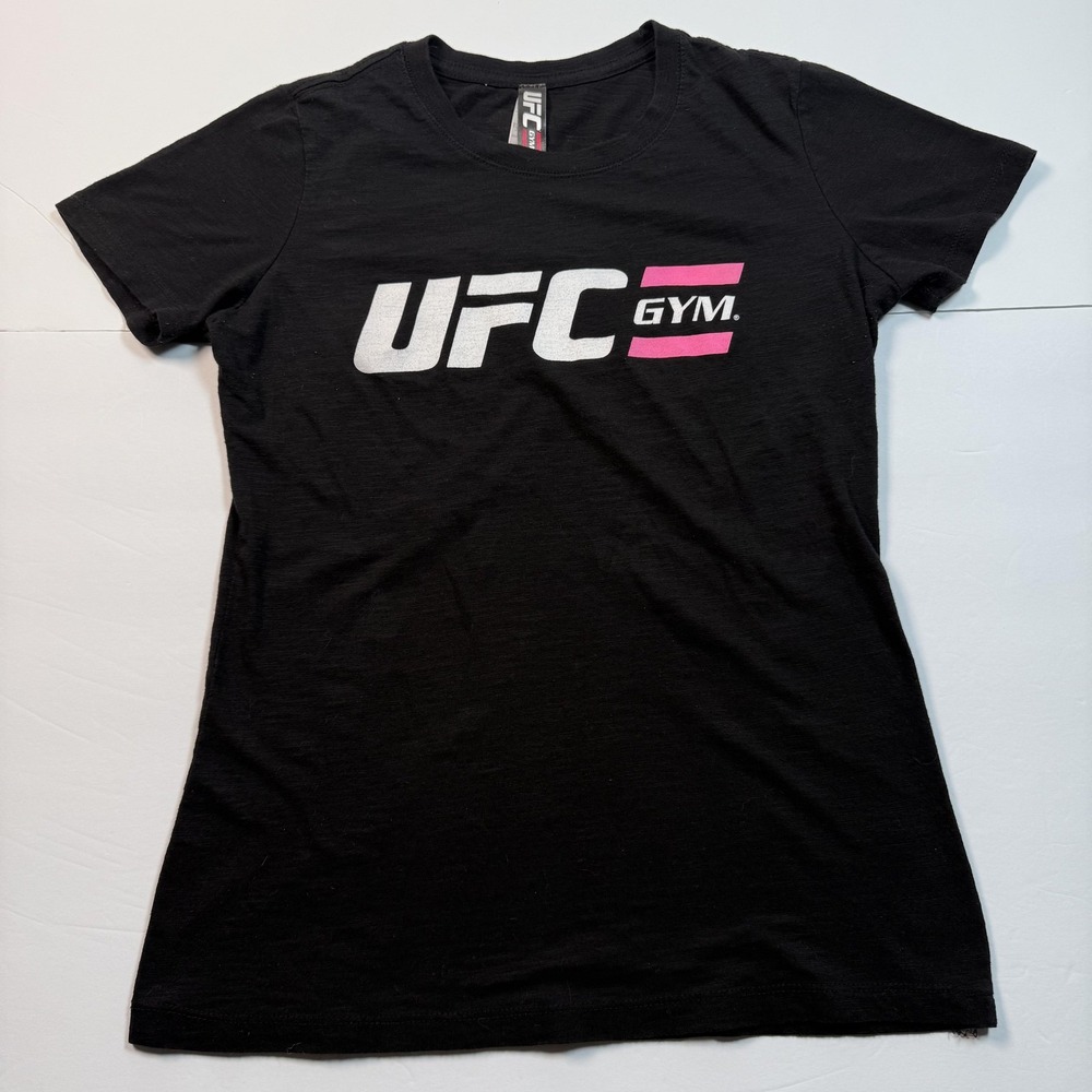 UFC Gym Shirt Womens Medium Black MMA Training T-Shirt Tee Short Sleeve Crewneck